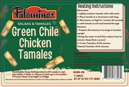 Green Chile Chicken Tamales